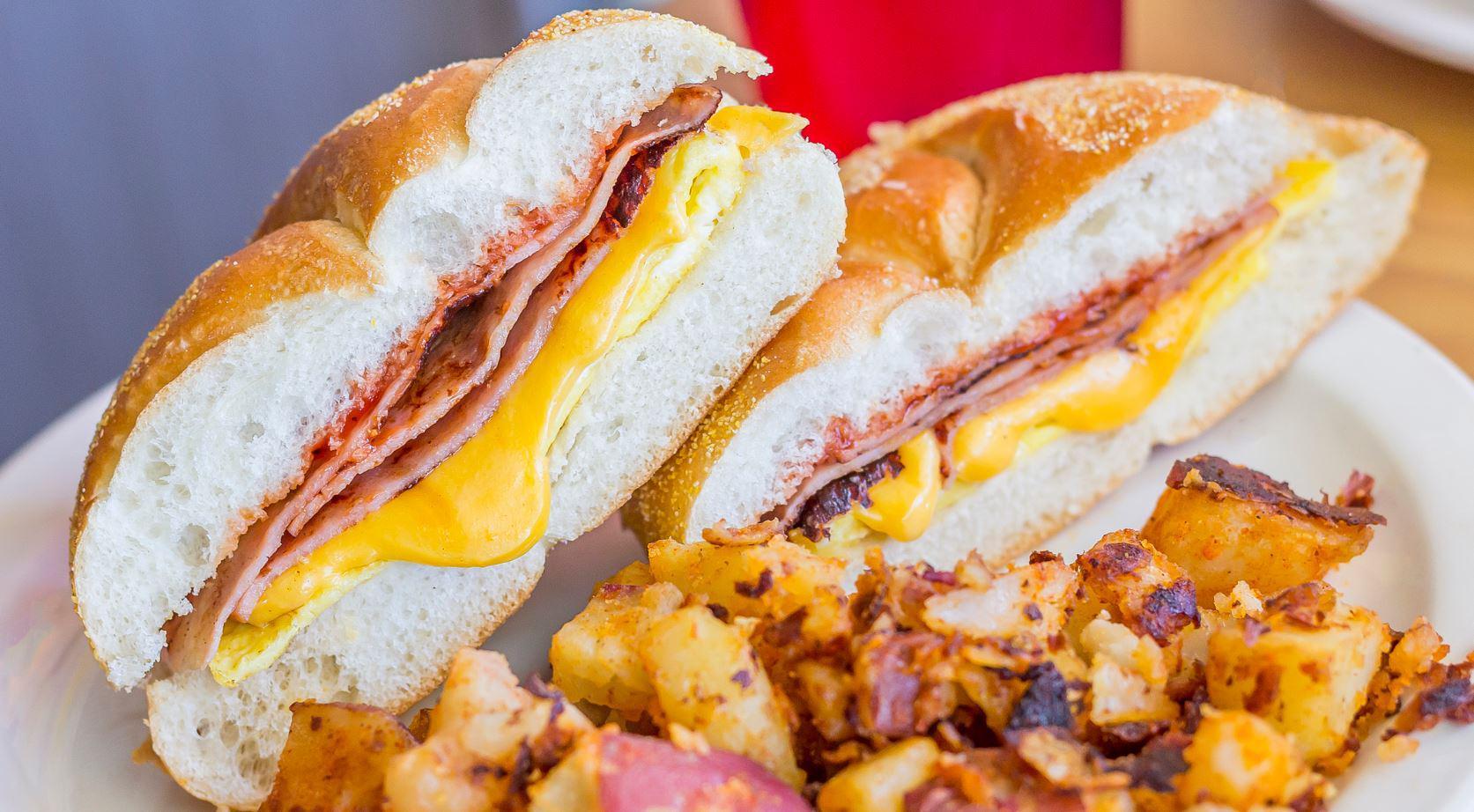 Pork roll egg and cheese sandwhich